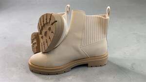 TOMS Women's Cort Chelsea Lug Sole Boot in Light Sand Vegan